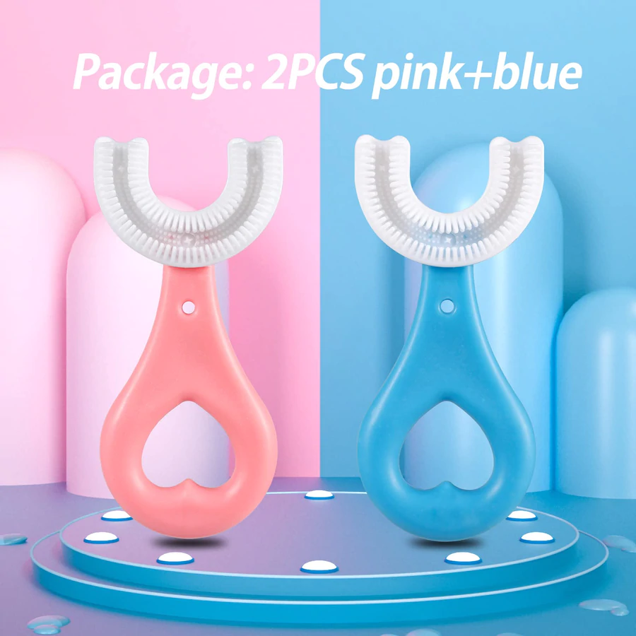 360 Degree U-Shaped Baby Toothbrush [Pack of 2]