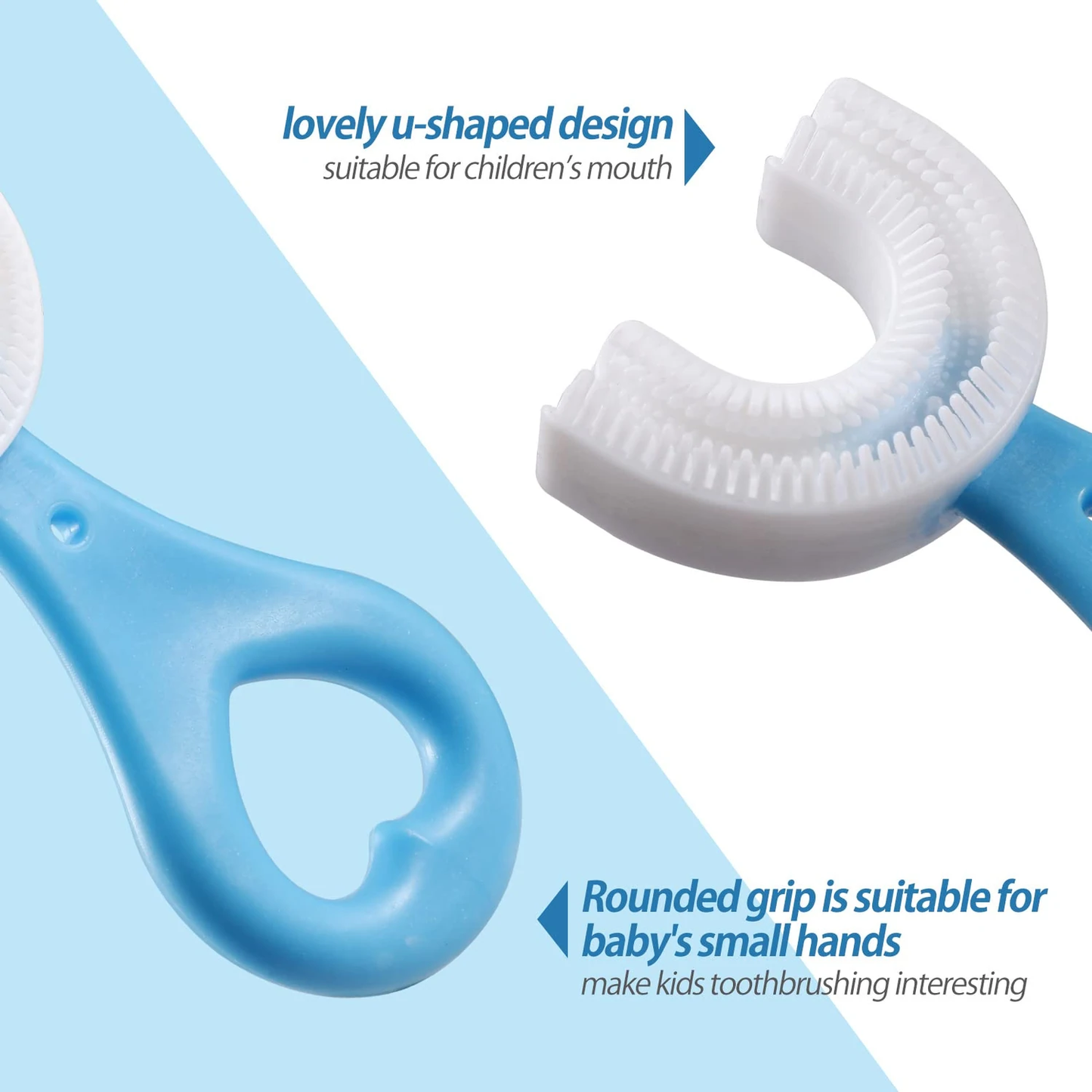 360 Degree U-Shaped Baby Toothbrush [Pack of 2]