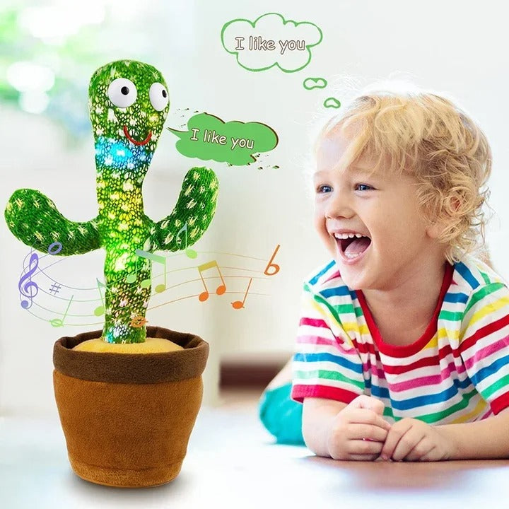 Interactive Dancing Cactus Toy – Singing, Talking, Voice Recording– Rechargeable