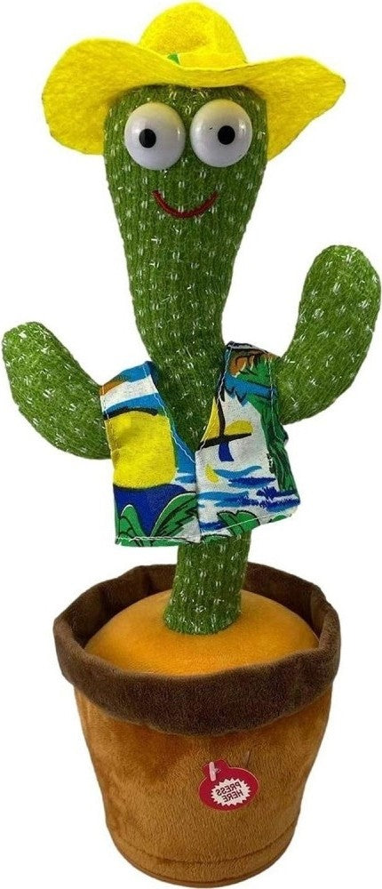 Interactive Dancing Cactus Toy – Singing, Talking, Voice Recording– Rechargeable