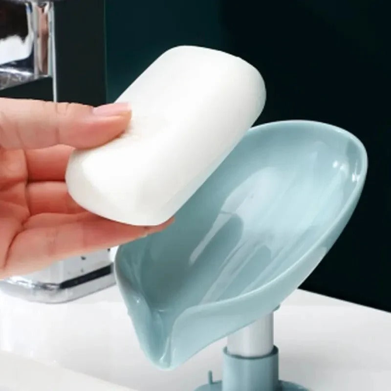 Leaf-Shape Self-Draining Soap Holder – Decorative 45°