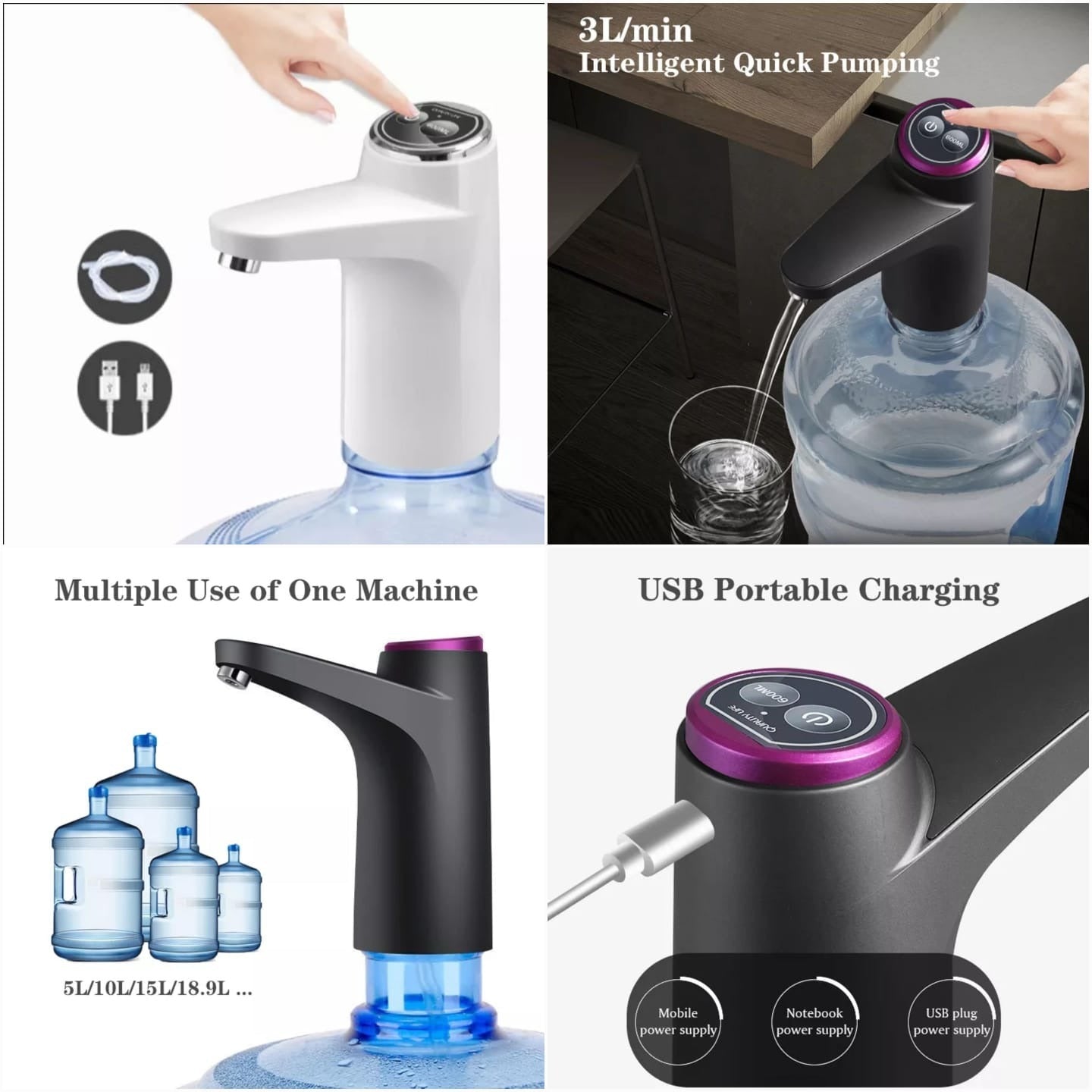 Touch Intelligent Electric Water Pump – Rechargeable