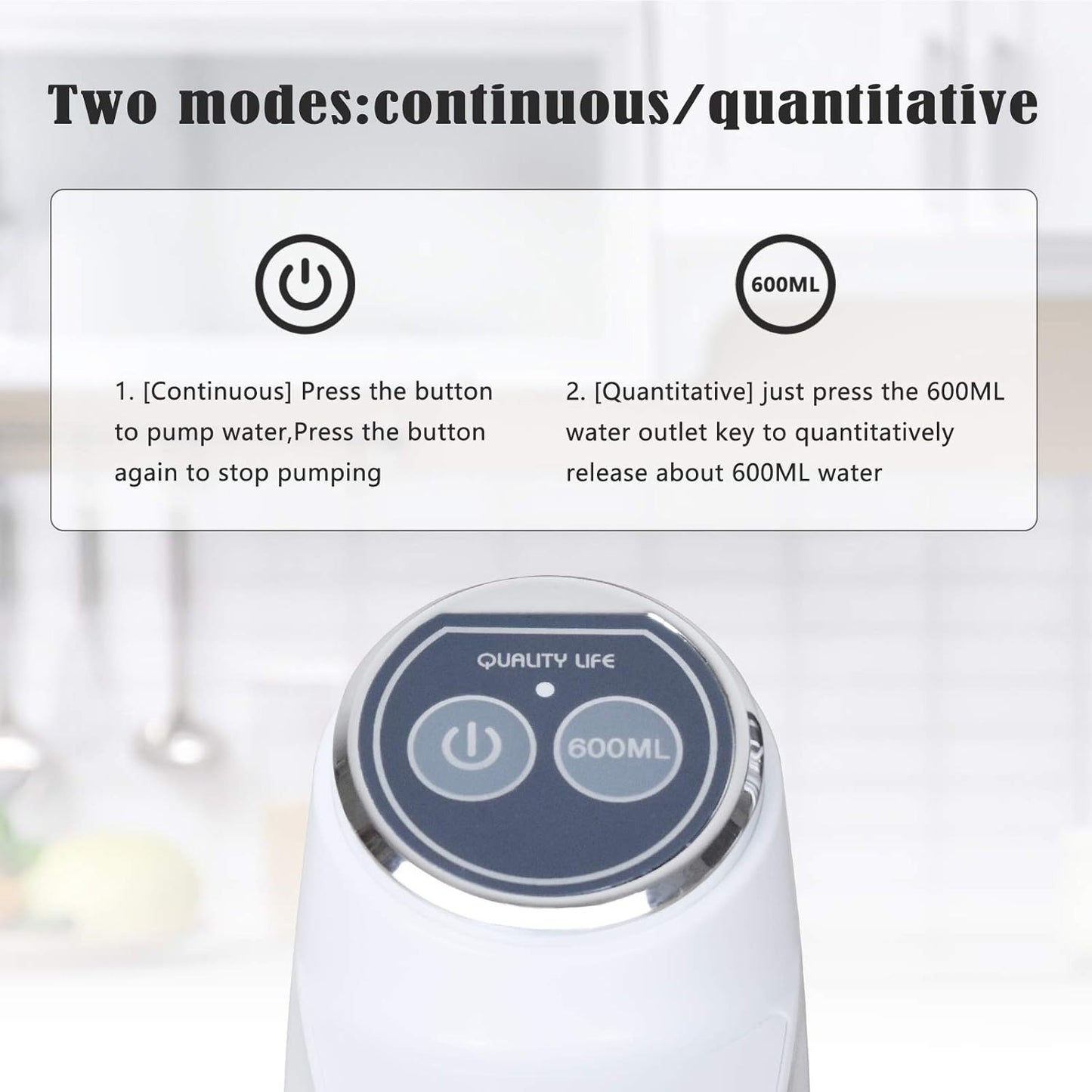 Touch Intelligent Electric Water Pump – Rechargeable