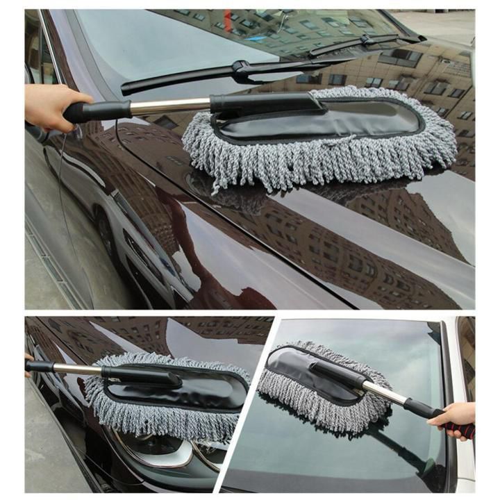Car Wash Cleaning Brush Duster Dust Wax Mop Microfiber