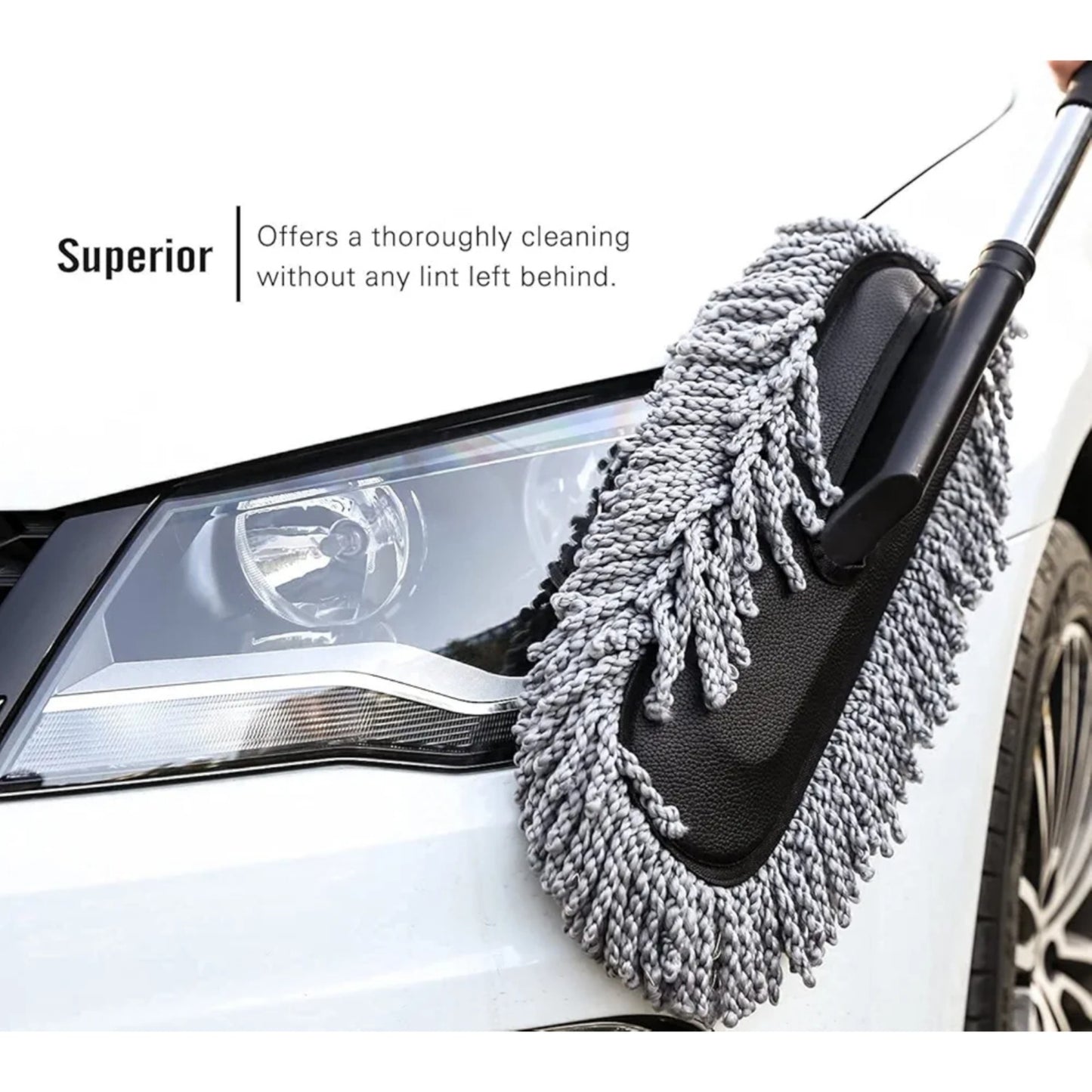 Car Wash Cleaning Brush Duster Dust Wax Mop Microfiber