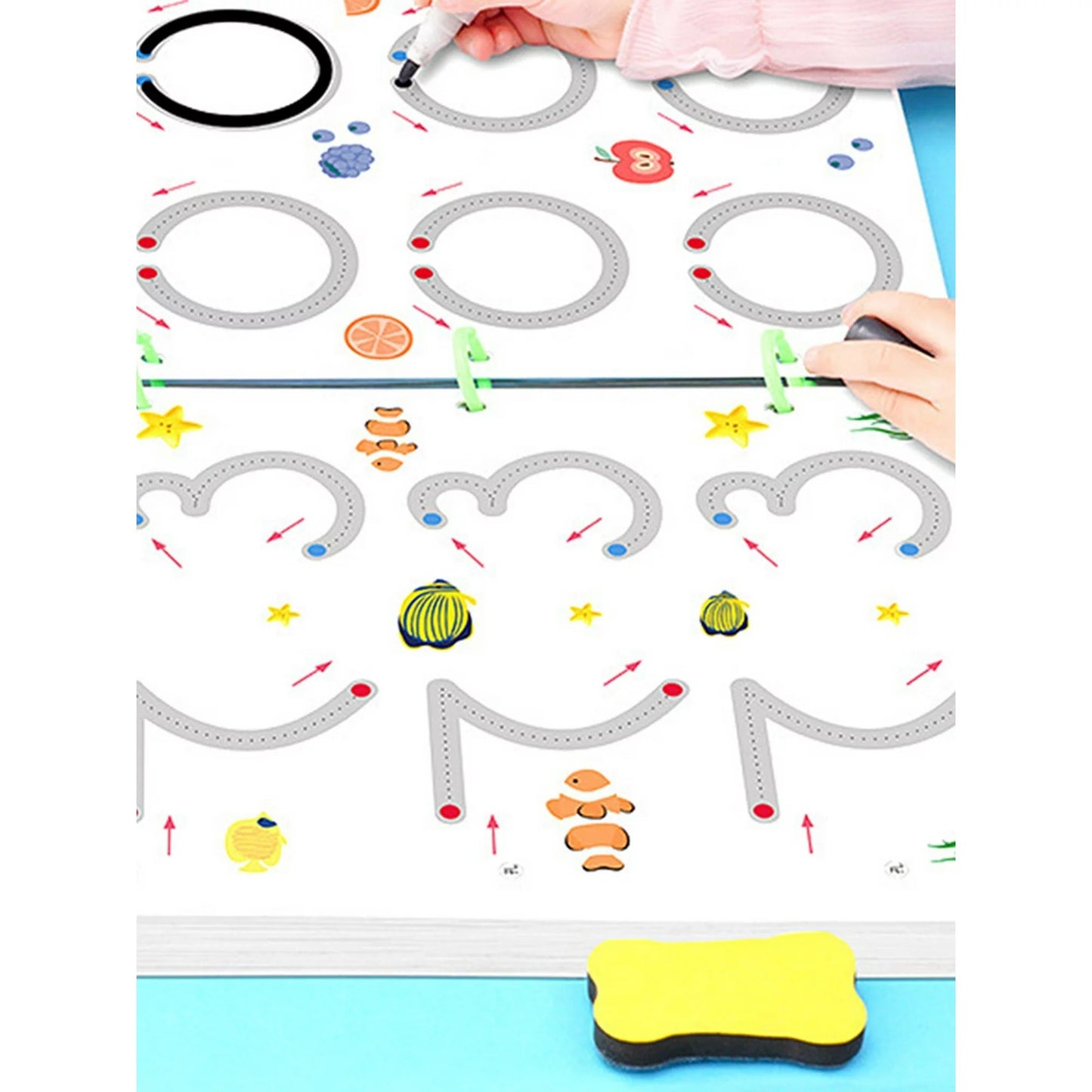 Magical Tracing Workbook Set for Kids – Reusable Learning to Write Alphabet